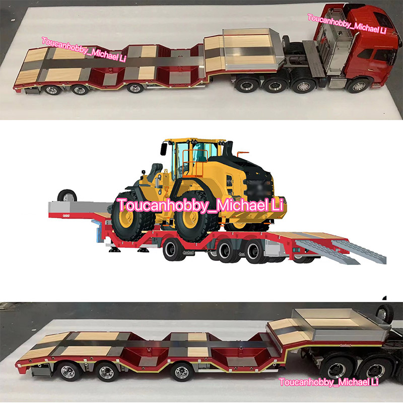 Tractor Backhoe - RC yükleyici için 1/14 RC römork