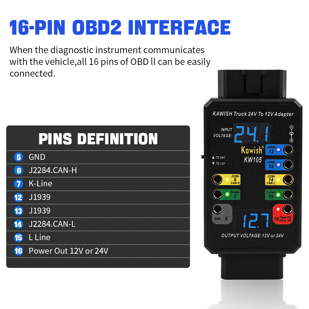 Heavy Equipment Diagnostic Tool - Yeni! KW105 Ağır Hizmet Tipi Kamyon