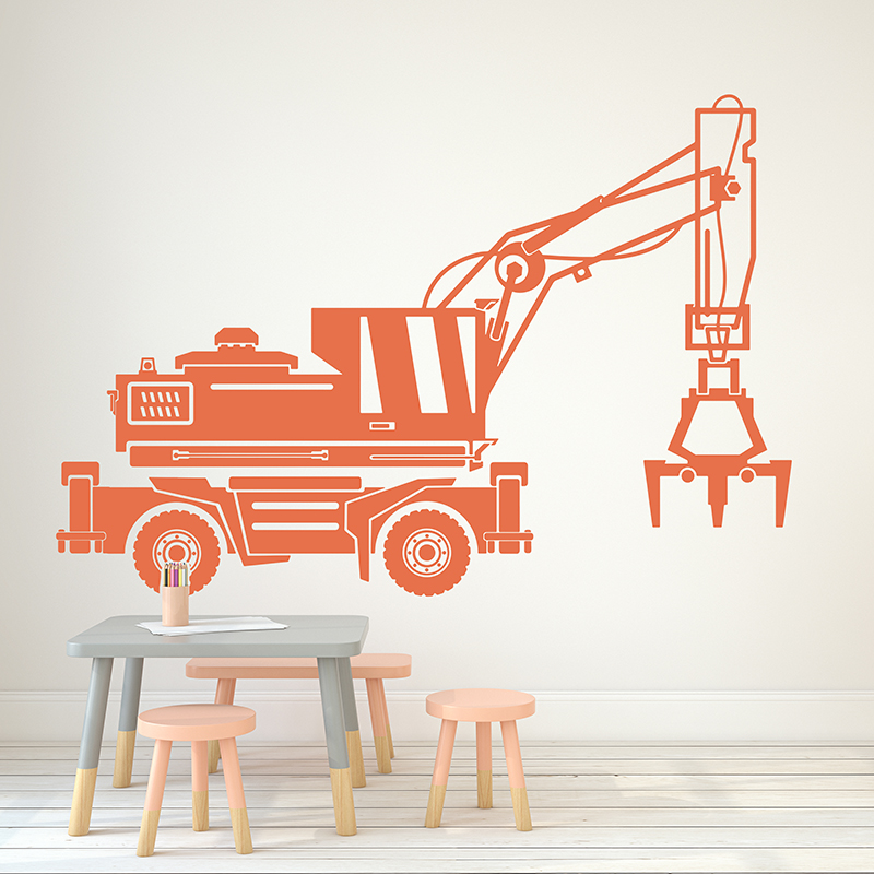 Büyük İnşaat Araba Kazıcı Kamy - Heavy Equipment Stickers incelemesi ve fiyatı