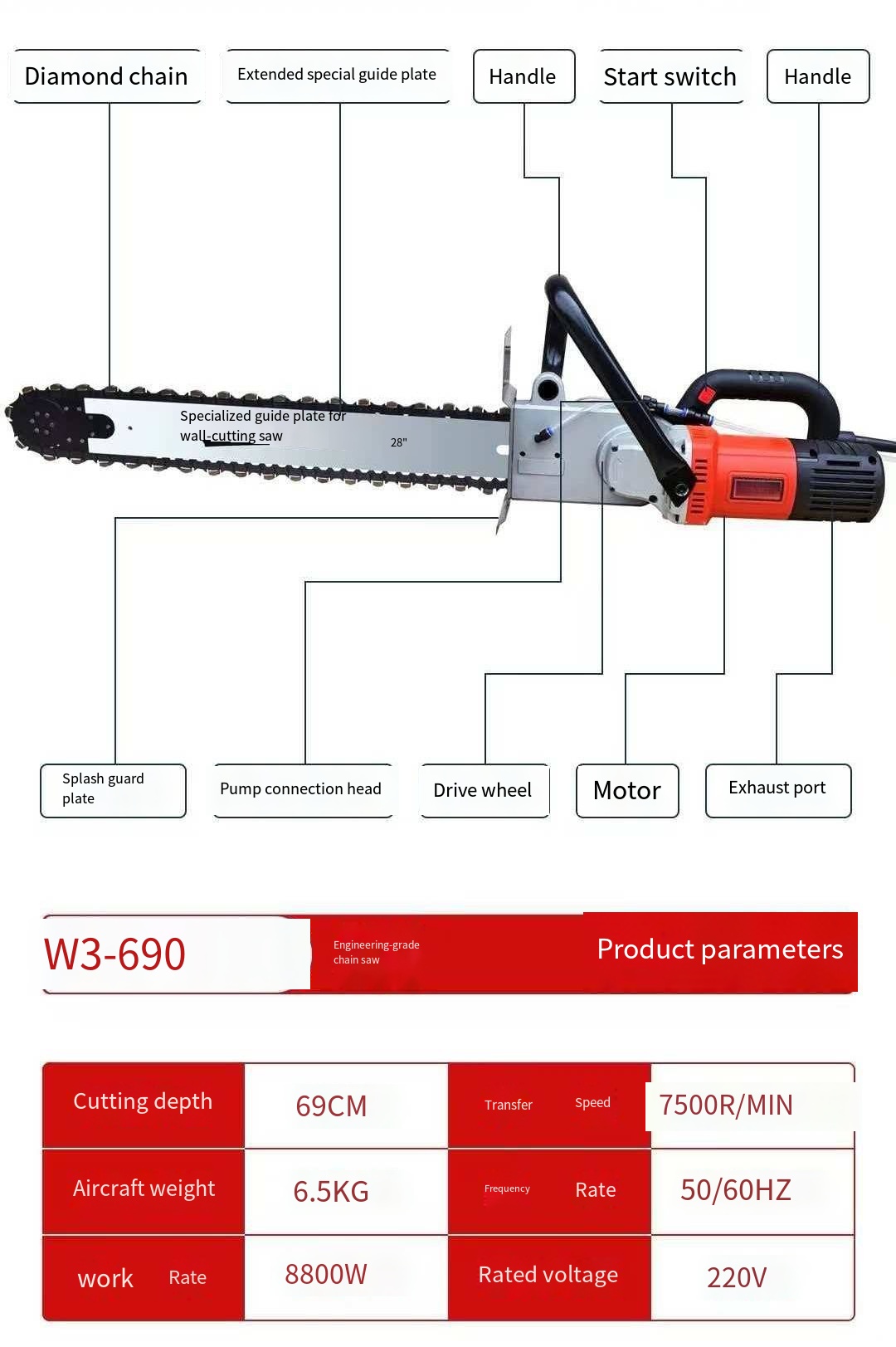 W3-690 Yeni Teknoloji Islak Ka - Brick Cutting Saw incelemesi ve fiyatı