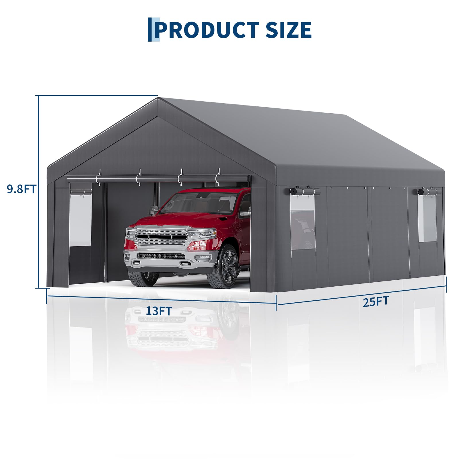 13x25FT Ağır Hizmet Tipi Porta - Heavy Equipment Bucket incelemesi ve fiyatı